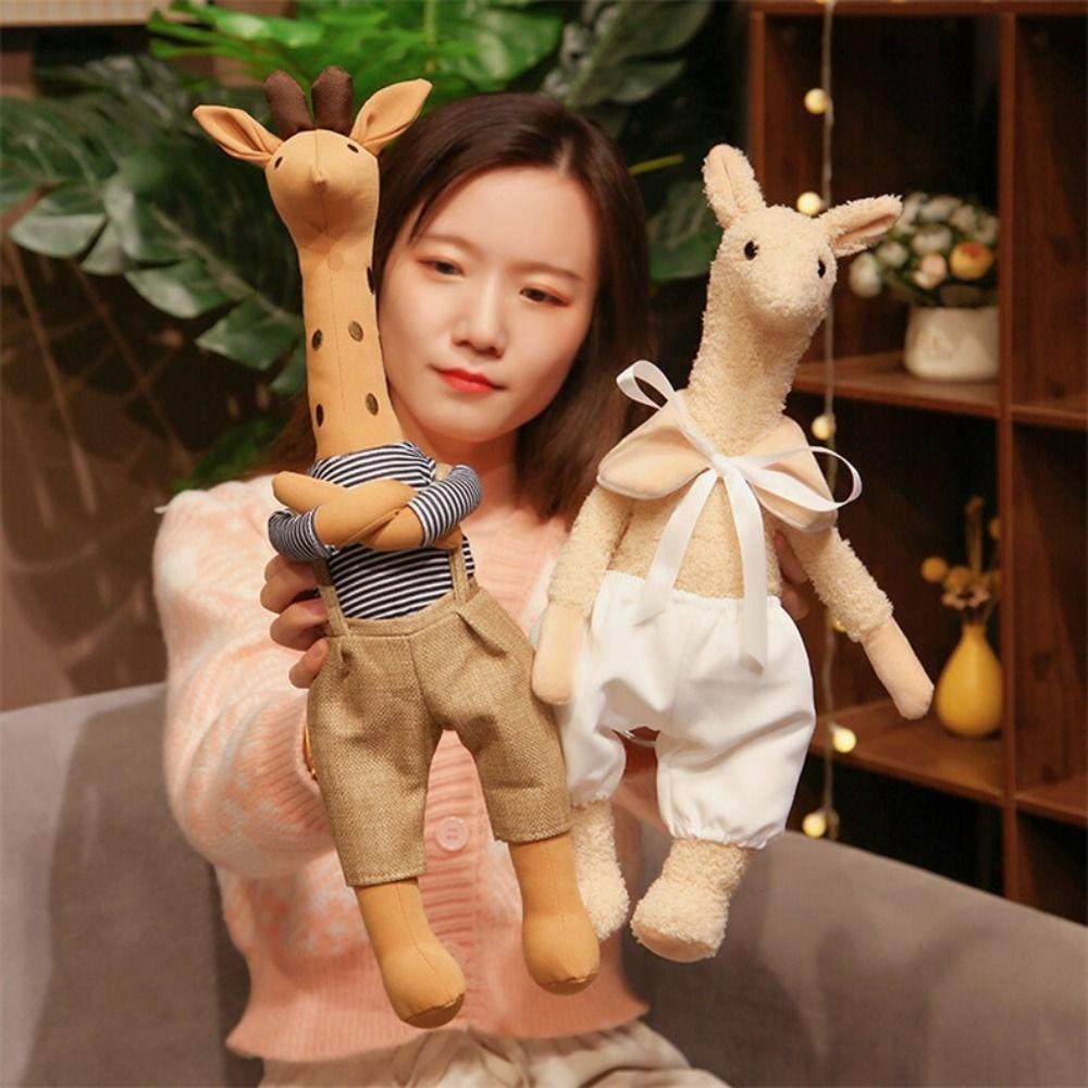 Interactive Stuffed Animal Giraffe Doll Handmade Children Stuffed Alpaca Doll  Birthday Parties