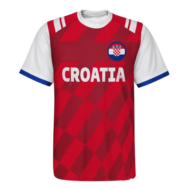 Croatian Flag Football Print 3D Summer Men Women Sports Fashion Quick Drying Casual Children Round Neck Short Sleeve T-shirt Top