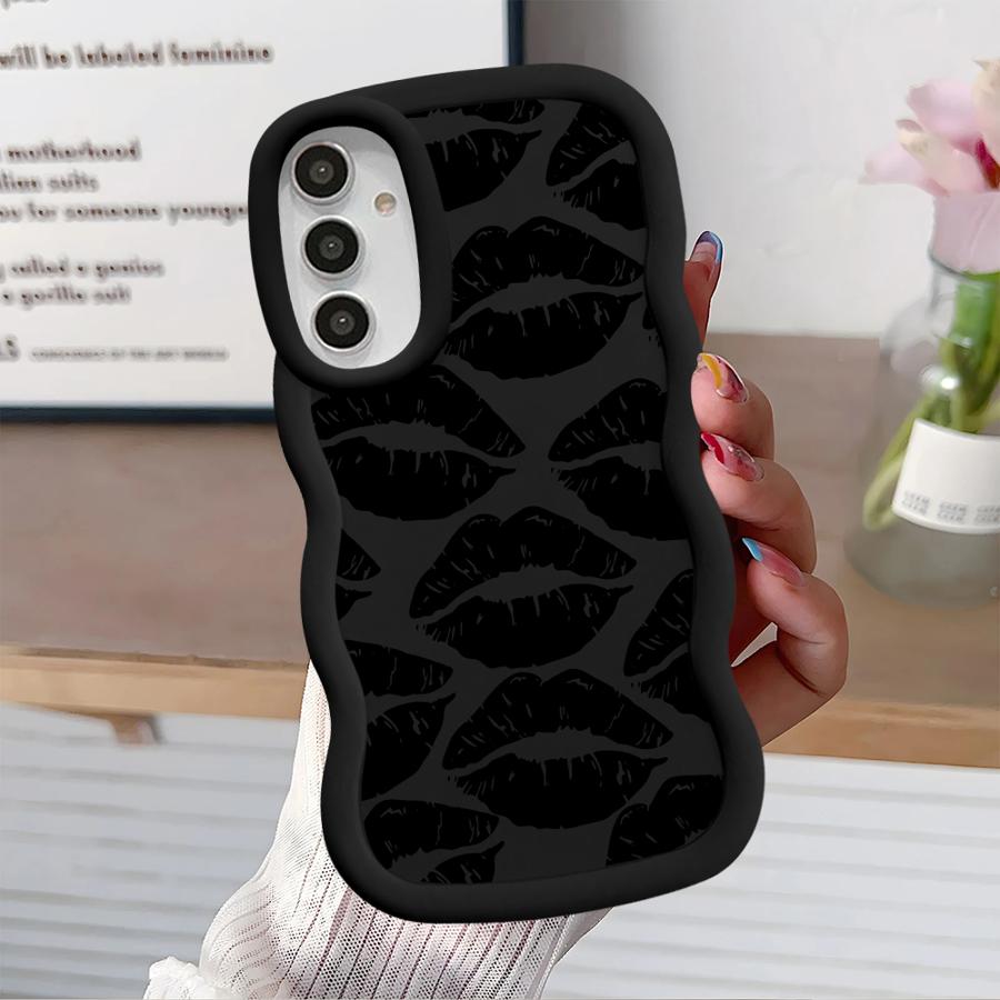 Case for Samsung Galaxy A52 A13 A15 A11 A12 A21s A14 A16 Soft Phone Cover A33 A05 A23 A06 A03 A22 A04 A53 Lips Kiss Print