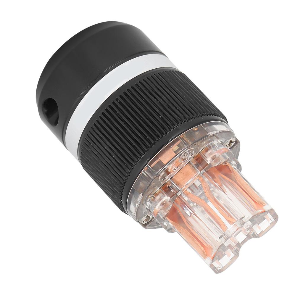 Monosaudio Power Plug Transparent Pure Copper Audio Connector Power Plug 100‑250V