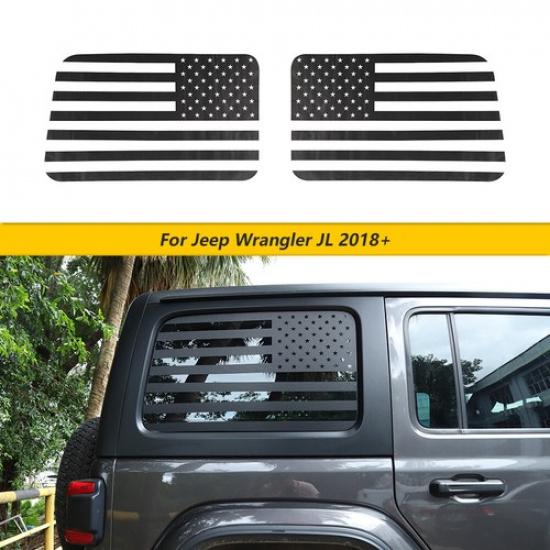 Rear Window Decal n Flag Sticker For Jeep Wrangler JL 4Dr Accessories 18+