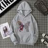Rose Butterfly Impossible Letter Graphic Print Women Sweatshirt Fashion Warm Hooded Loose Casual Hoodies Fleece Soft Clothing