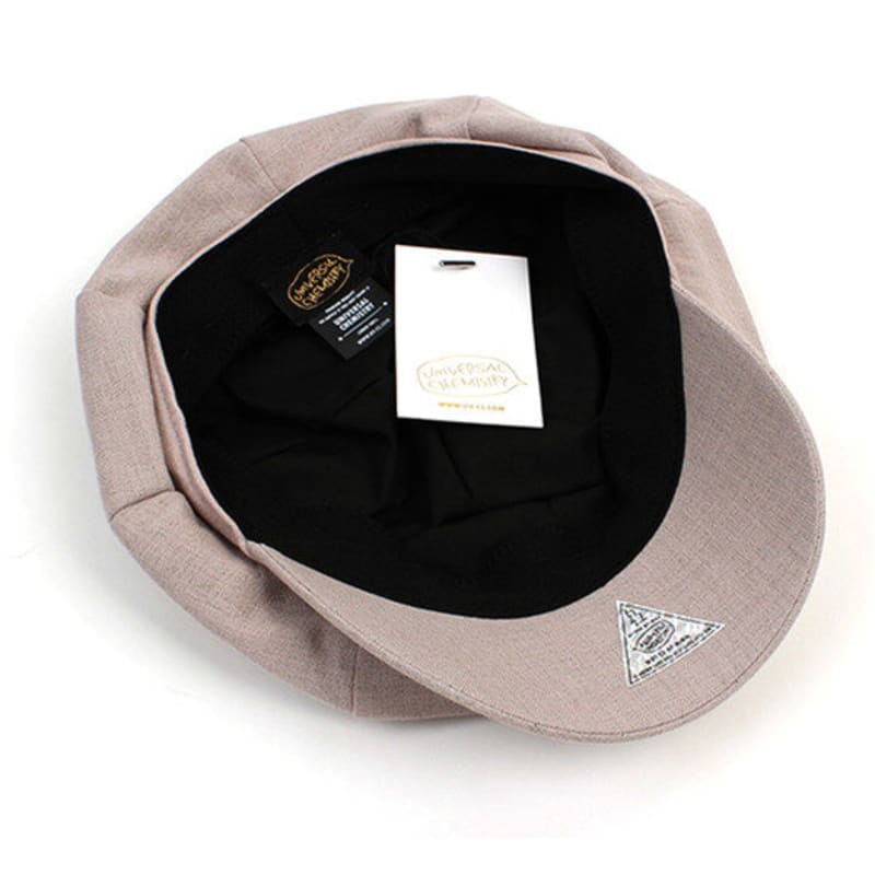 Universalchemie Moderne Leinen Beige Schiebermütze