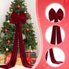 Large Christmas Ornament Bow Bowknot Home Giant Velvet for Fence Engagement Front Porch Columns