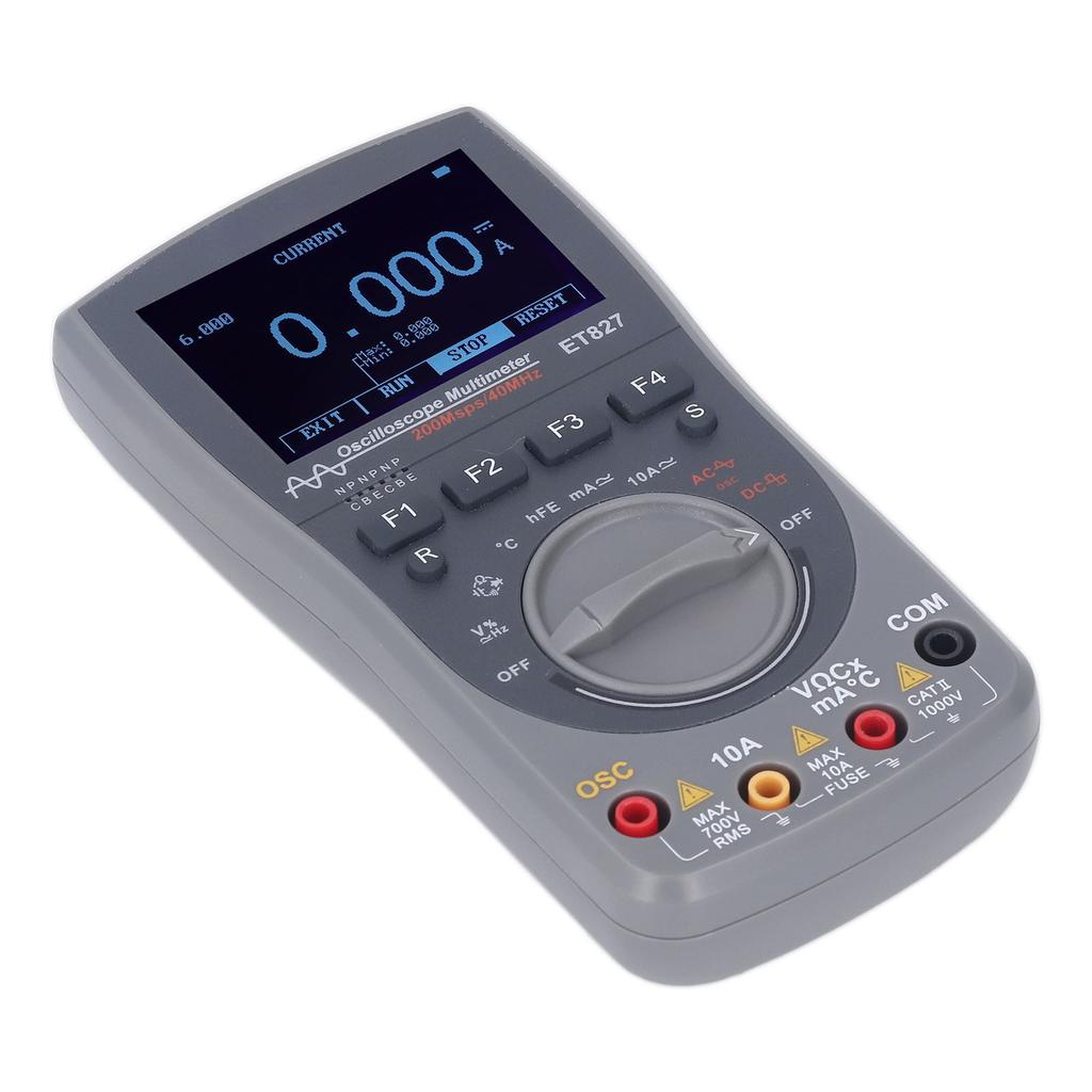 40MHz Oscilloscope Multimeter Waveform Automatic Mode 200Msps Sampling Rate Multimeter