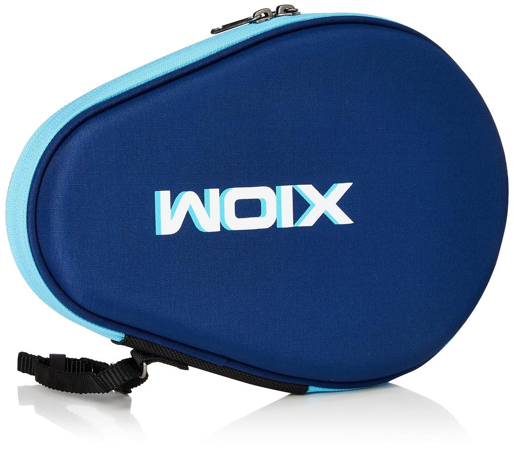 XIOM Table Tennis Racket Case, Ovre Hard Full Case, Navy x Sky, 91017