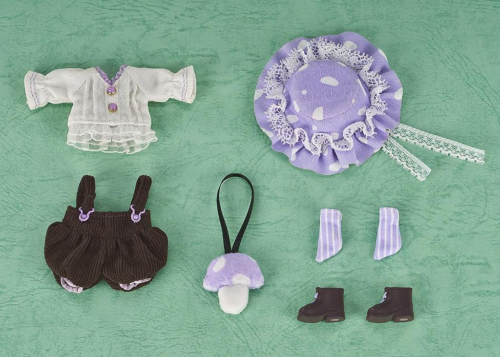 Nendoroid Doll Outfit Mushroom Boy and Plastic Finished Product Set [Purple] - Cloth, Magnet, - Pre-painted,