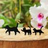 Black Cats Silhouettes Garden Stakes Weather Resistant Metal Iron Art Decors For Outdoor Lawn And Yard Garden Display