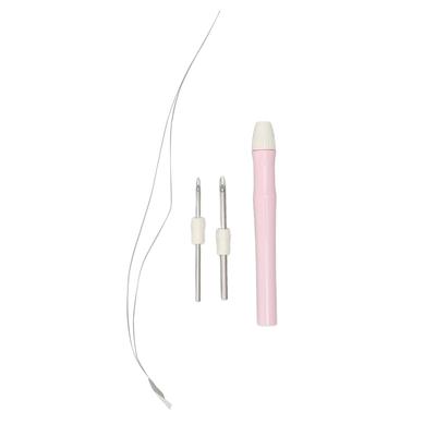 Ago da ricamo Punch Needle da 5 mm, 3,5 mm, 2 mm, regolabile, con impugnatura comoda, per lavori fai da te