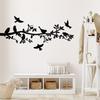 Black Branch Bird Silhouette Art Wall Stickers Removable For Bedroom Living Room Sofa Background  Decoration Wall Decals
