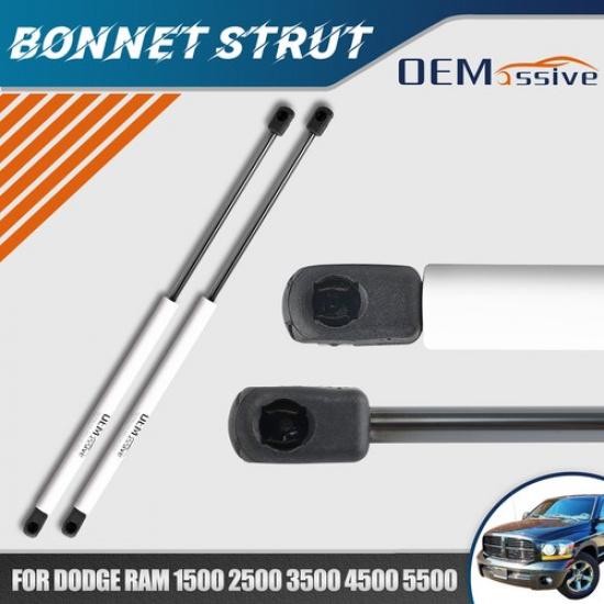 

2 шт. Для Dodge Ram 1500 2500 3500 02-10 Амортизаторы капота Газовые упоры Стойки Белый