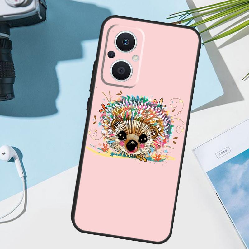 

Cute Hedgehog Cover For OPPO Reno 13 F 10 11 12 14 Pro 11F 12F 14F 7 8 Lite OPPO Find X9 X8 X5 X6 Pro Case OPPO Find X5 Pro