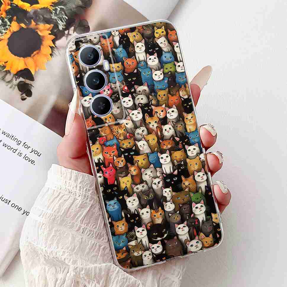 For Realme C65 Case Cute Cartoon Butterfly Cover Soft Silicone Phone Case Fundas For Realme C 65 C65 RealmeC65 4G Bumper