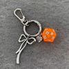 Creative Colourful Dice Keychain  3D Resin Dice Handbag Pendant For Men Women Car Key Holder Key Accessories Funny Gifts