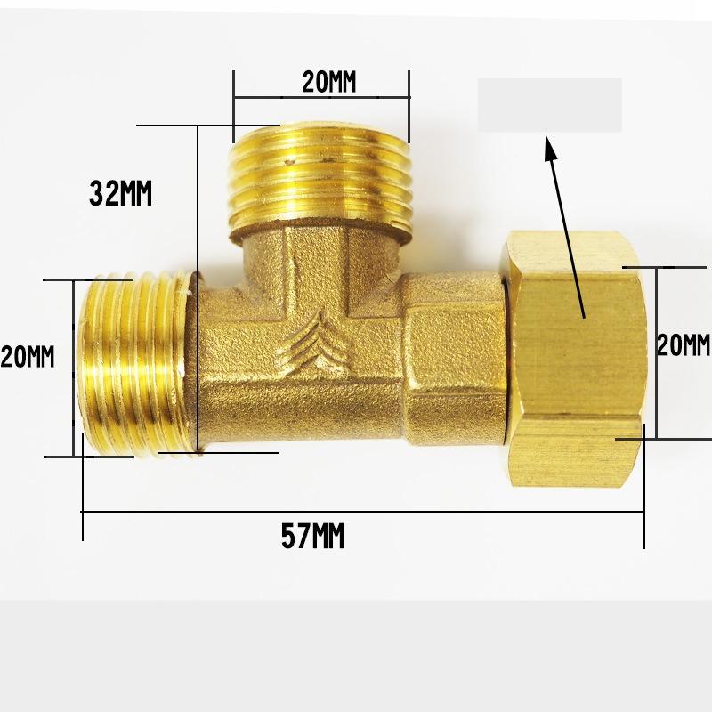 Pneumatic Plumbing Brass Pipe Fitting Male/Female Thread 1/2 BSP Tee Type Copper Fittings Water Oil Gas Adapter