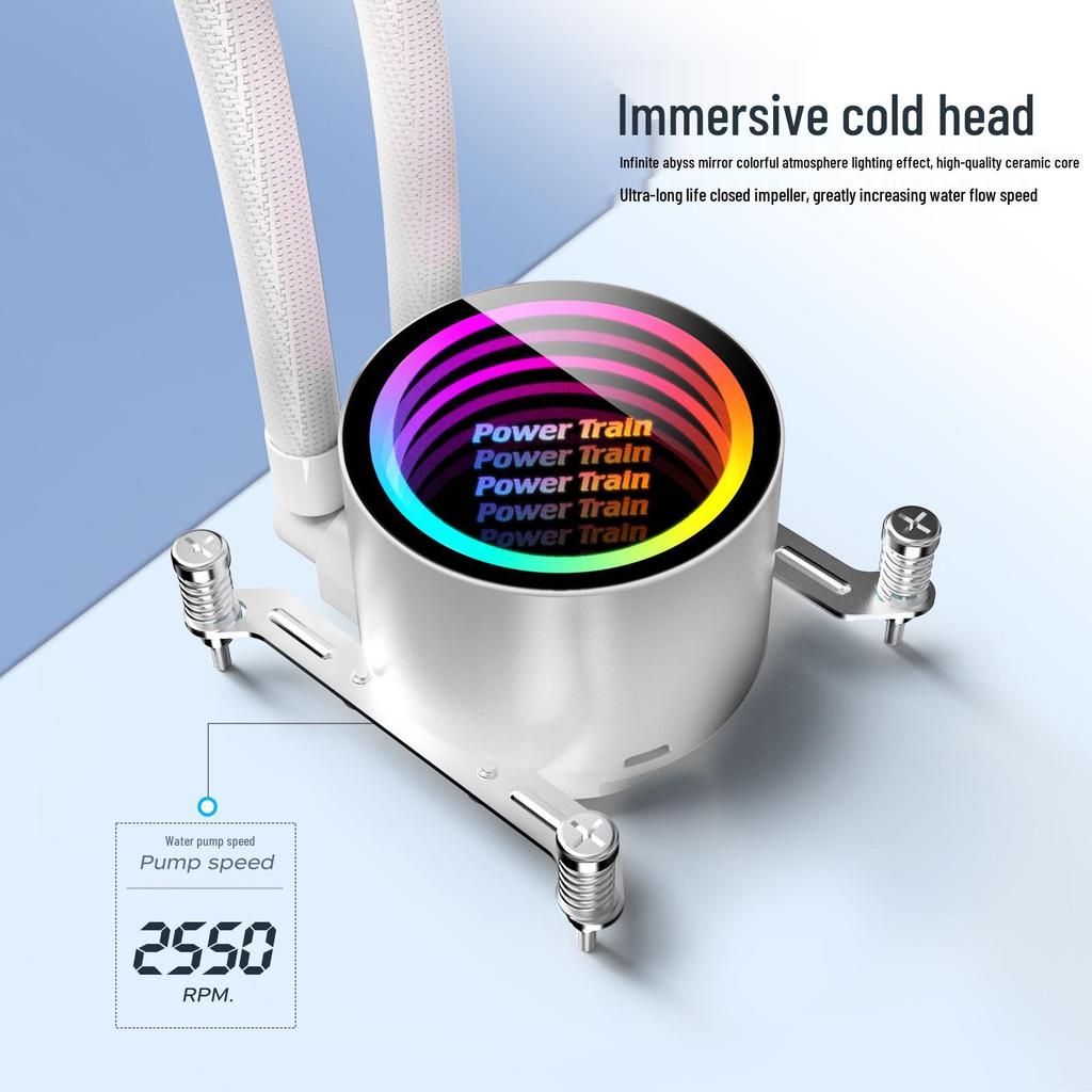 240 Water-Cooled ARGB Radiator with Intelligent Speed-Adjustable Fan and Multi-Platform Compatibility
