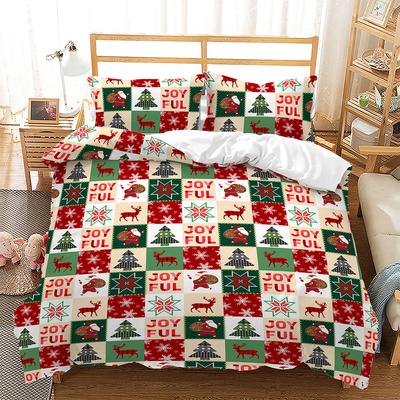 Digital Printing Three-Piece Christmas Series Quilt Cover Sheet Kit