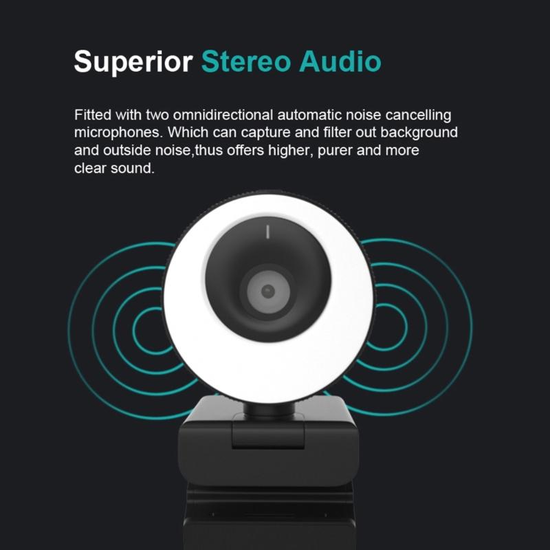 Webcam 1080P 60FPS Autofocus Streaming  Camera USB Camera with Microphone USB Computer Camera for Meeting/Gaming