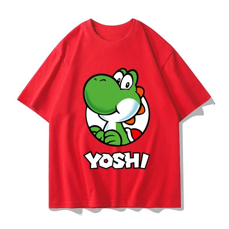 Super Mario Yoshi T-shirt Men and Women Summer Cotton Y2K Clothing Fashion Breathable Anime Fans Short Sleeve Tops Streetwear