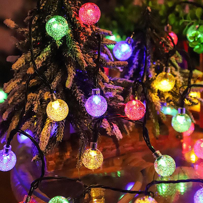 LED Solar Crystal Ball String Lights for Outdoor Camping and Tents – Fairy Bubble Lights