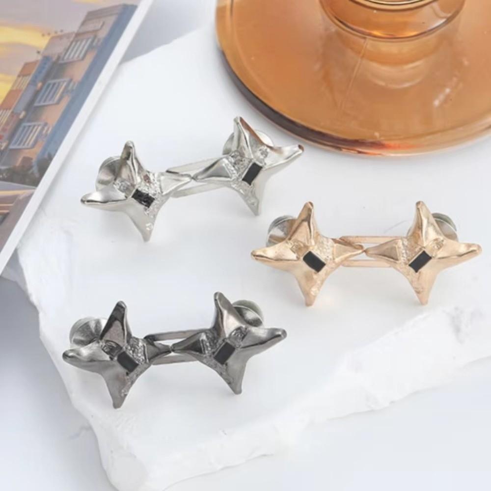 Four Pointed Star Waist Buckle Adjustable Pants Pins New Jeans Buttons  Dress Decoration