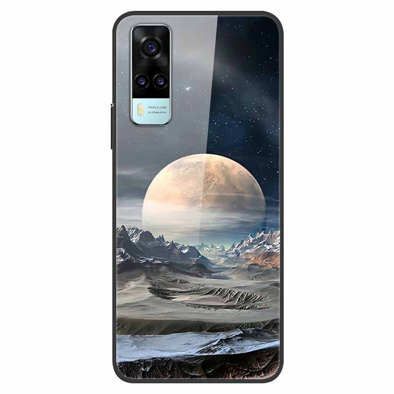 Luxury Cover Case for vivo Y53S 4G Tempered Glass Cover for Vivo Y31 VivoY31 2021 Y51 2020 Phone Case for Vivo V2036 Y53S Coque