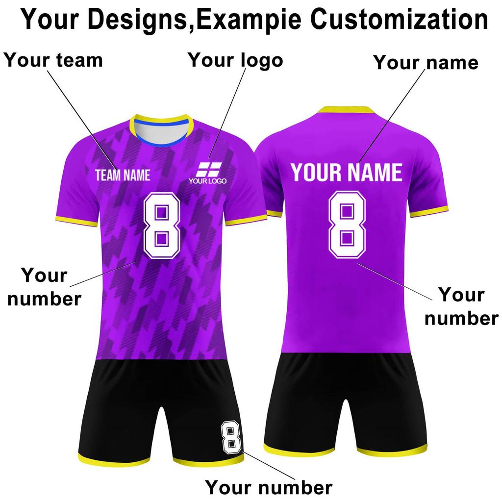 Personalised Shirts Kit Mens Girls With Name Number Custom Football Jerseys For Boys Training Suit