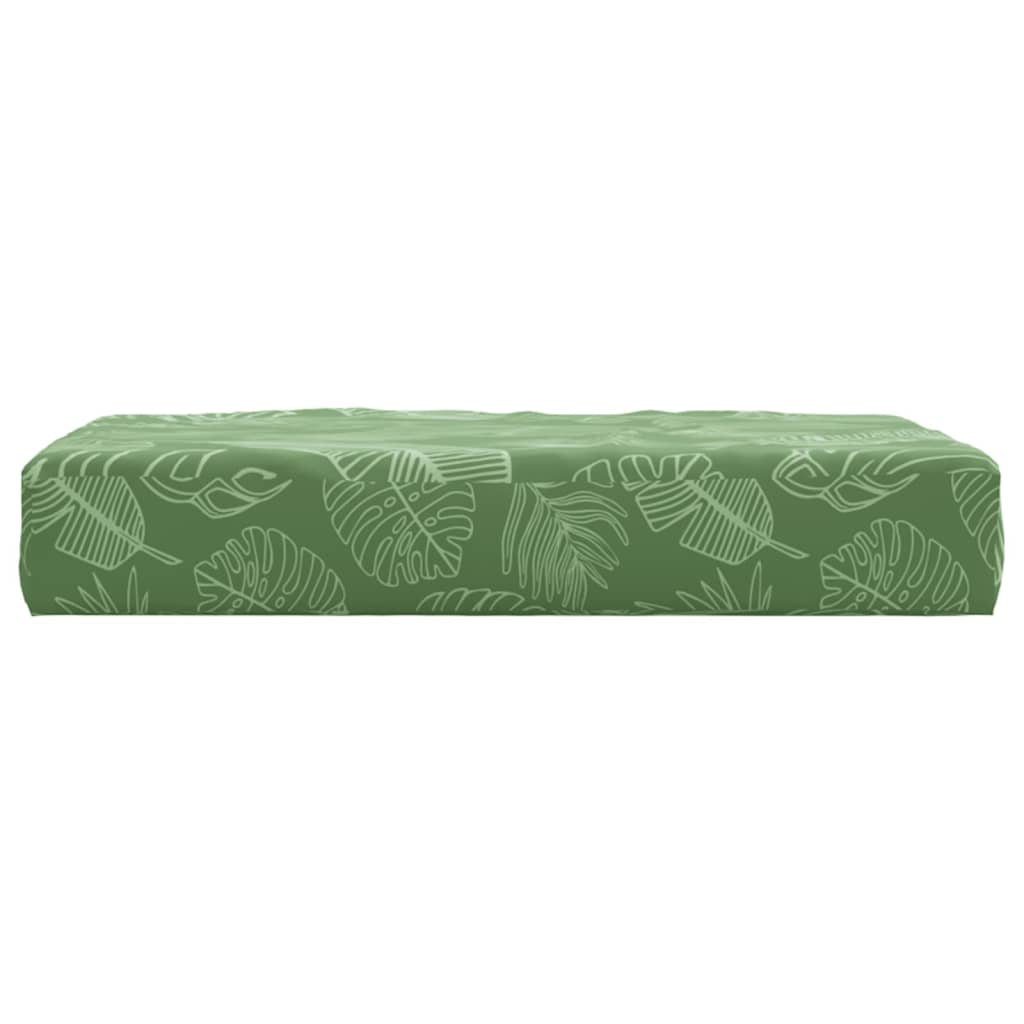 Pallet Cushion with Leaf Pattern 60 x 60 x 8 cm Oxford Fabric