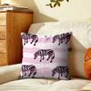 Cute Funny Zebra Pattern Cushion Cover Plush Fabric Soft DoubleSided Printed Sofa Warm Winter Home Gift Pillow Cover