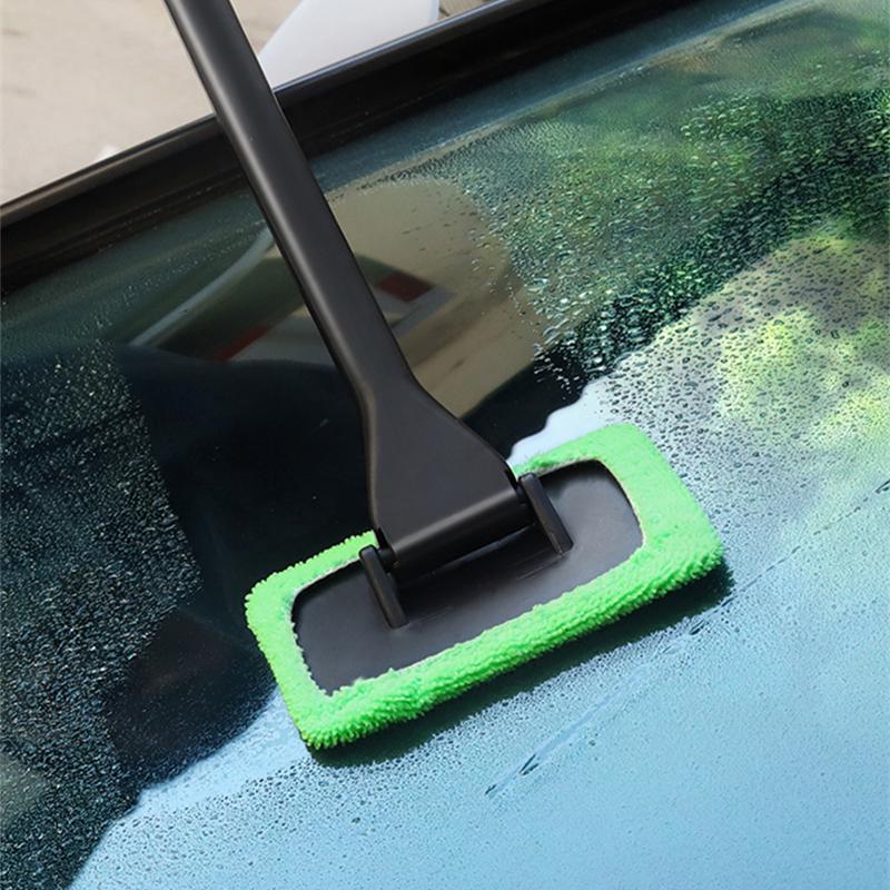 

Car Window Cleaner Brush Kit Windshield Cleaning Wash Tool Inside Interior Auto Glass Wiper With Long Handle Car Accessories