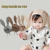 Cappello Sottile con Orecchie da Coniglietto per Bambino Antivento Cappellini per Neonato Adorabili Berretti per Bambino Primavera Estate