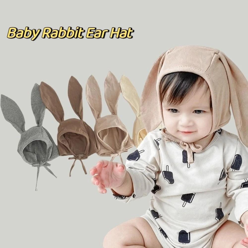Cappello Sottile con Orecchie da Coniglietto per Bambino Antivento Cappellini per Neonato Adorabili Berretti per Bambino Primavera Estate