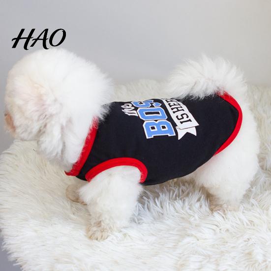 Letter Printing Dog Vest Pet Cute Summer T-Shirt Outdoor Clothes Ultra-thin Breathable Two-Legged for Small Pets Puppy