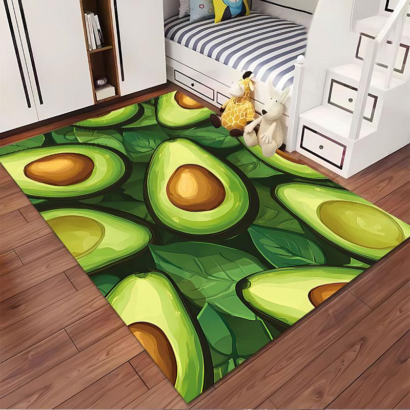 Avocado Pattern Green Carpet suitable as a non-slip mat for the living room or bedroom sofa