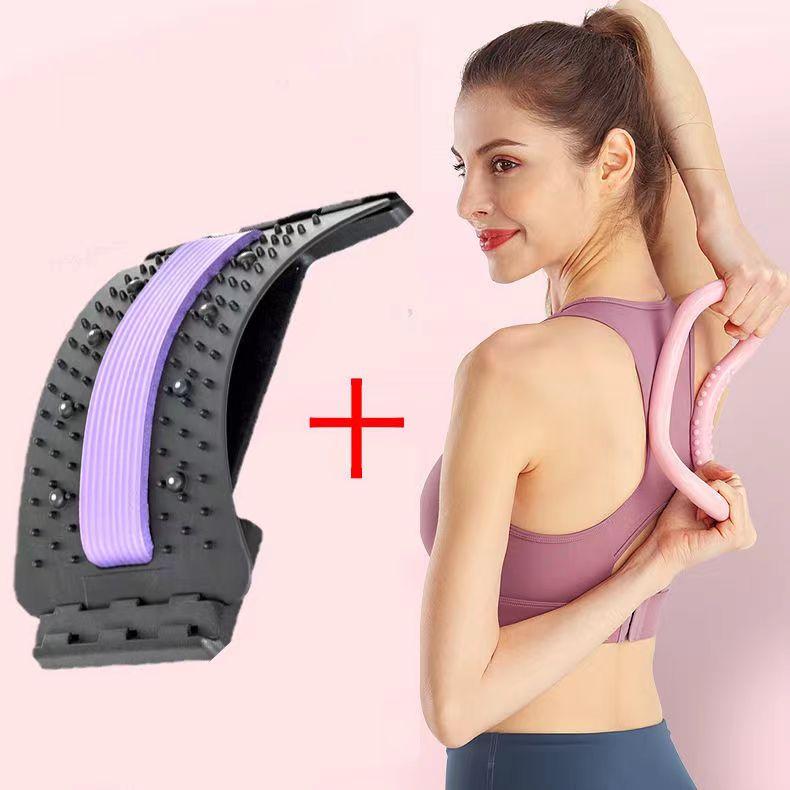 Back stretcher, back pain relief device, multistage back massager, upper and lower lumbar