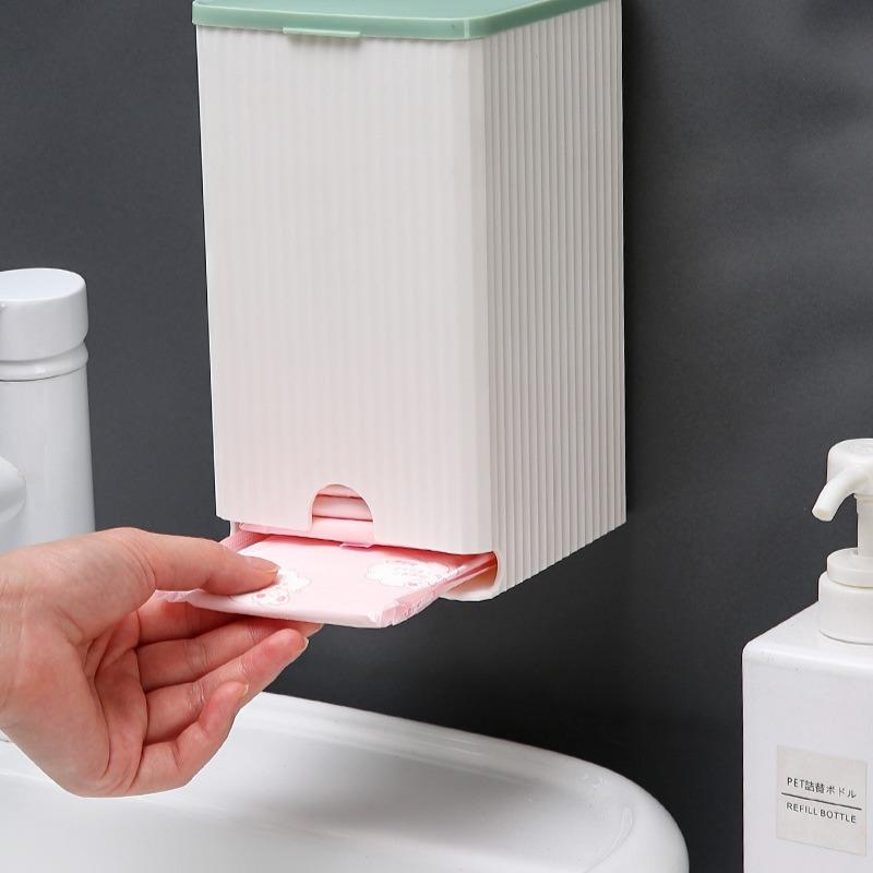 Nástěnné úložné boxy na hygienické vložky Koupelnové organizéry Příslušenství Prachotěsné Přenosné Multifunkční Velká kapacita