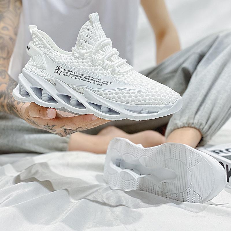 2024, pantofi de vară noi, pantofi de tenis pentru alergare, cu plasă, respirabili, pentru sporturi în aer liber, pantofi de mers casual alb