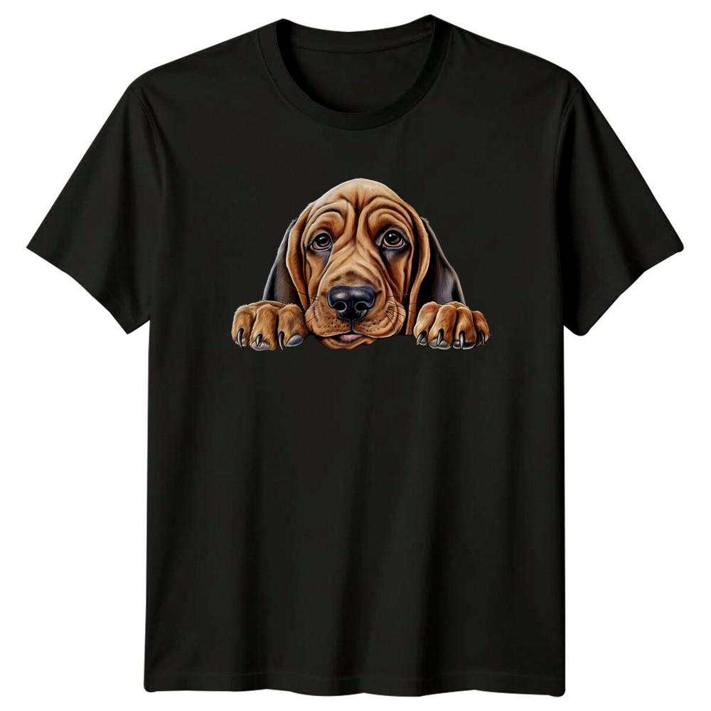 Cute Bloodhound Dog Breed Peek A Boo TShirt Animal Lover Gift