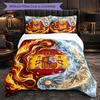 Spain Football Pattern 3 Pieces Bedding Set Soft Microfiber Duvet Cover with Pillow Cases for Bedroom