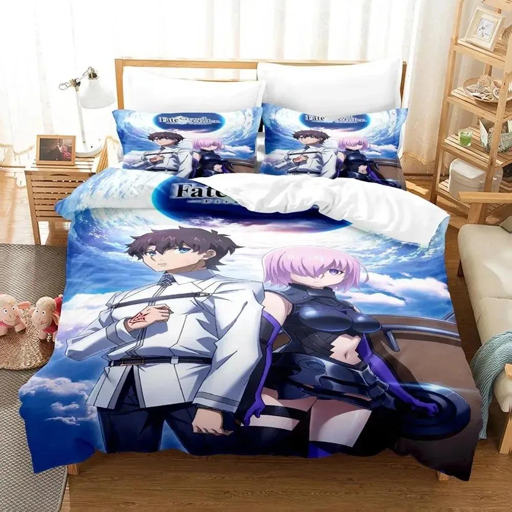 Anime Fate Grand Order Bedding Set Duvet Cover Bed Set Quilt Cover Pillowcase Comforter king Queen Size Boys Adult Bedding Set