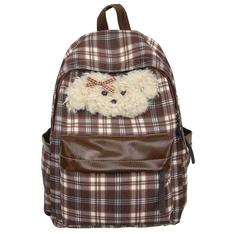 School Bag New Plaid Backpack Retro Versatile Campus College Student School Bag Going Out Cute Casual Lightweight Backpack