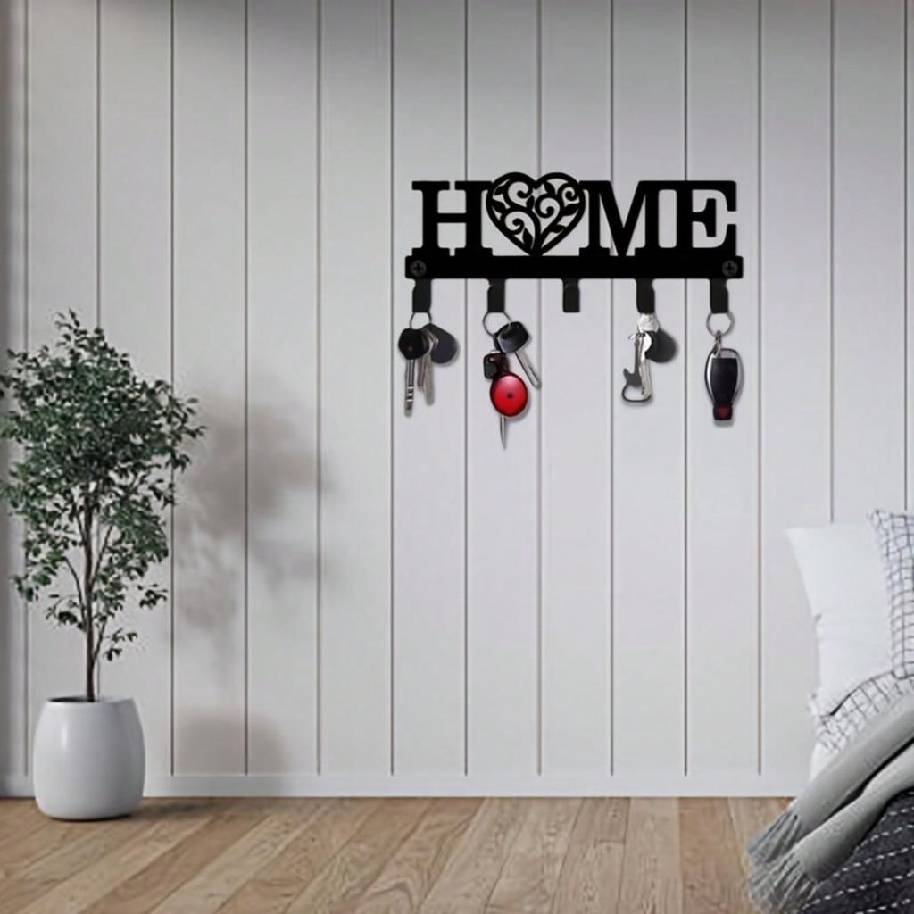 Iron Wall Hook Key Rack for Home Garage Kitchen Bathroom Entryway
