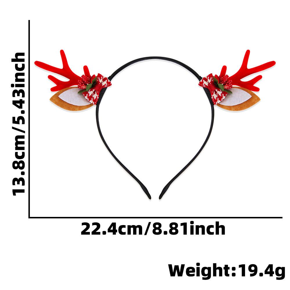 Stylish Christmas Antler Headband With Cute Bells And Colorful Bow For Celebrations Festive