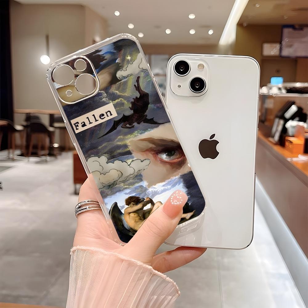 

Чехол для телефона Падший ангел Александра Кабанеля Для 15 Pro Max iPhone 17 14 Plus 11 12 13 16 Plus X XR XS SE Прозрачная крышка iPhone15 Pro