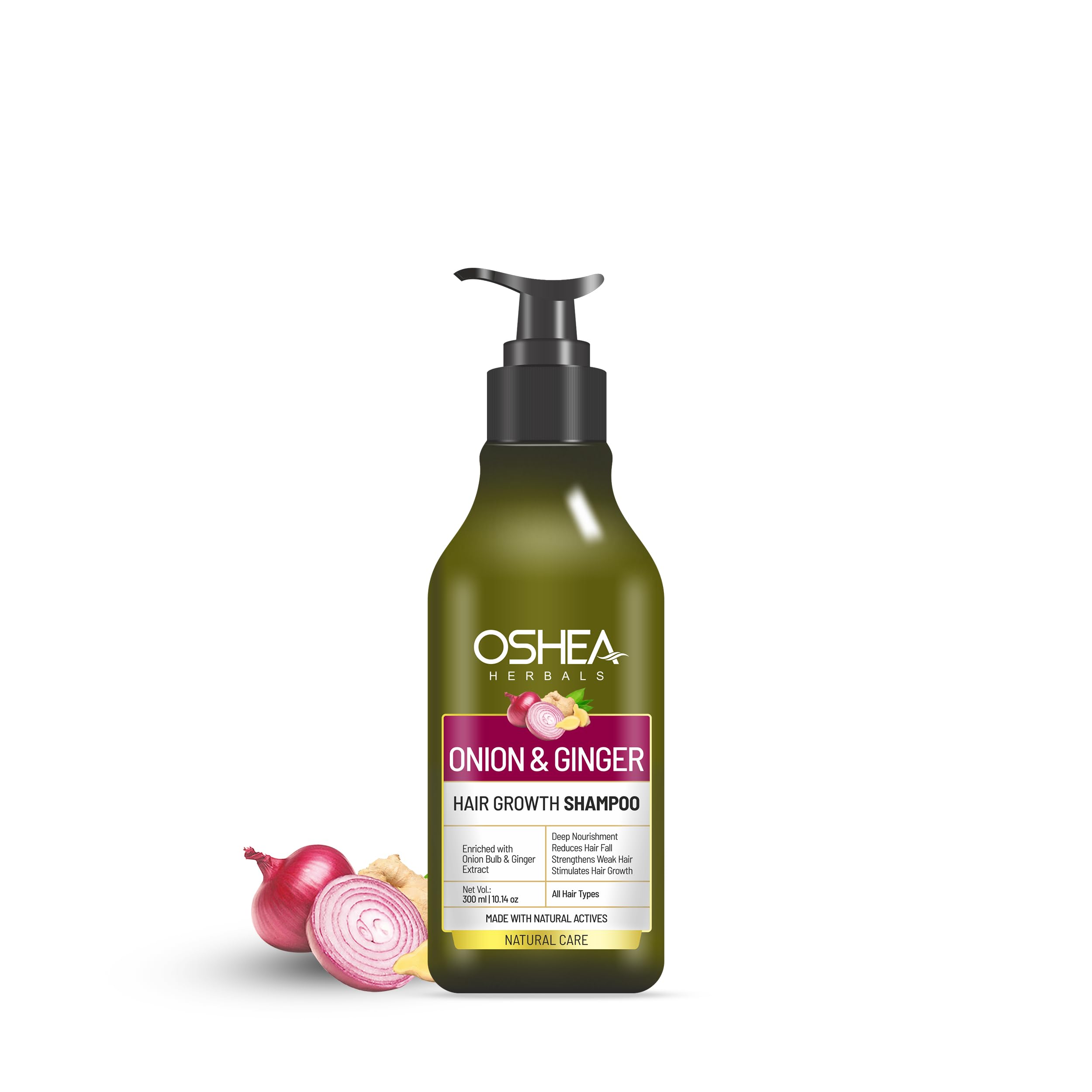 Oshea Herbals Natural Hair Growth Shampoo for Men & Women | Deep Nourishment, Promotes Hair Growth with Controlled Hairfall | Enriched with Onion B