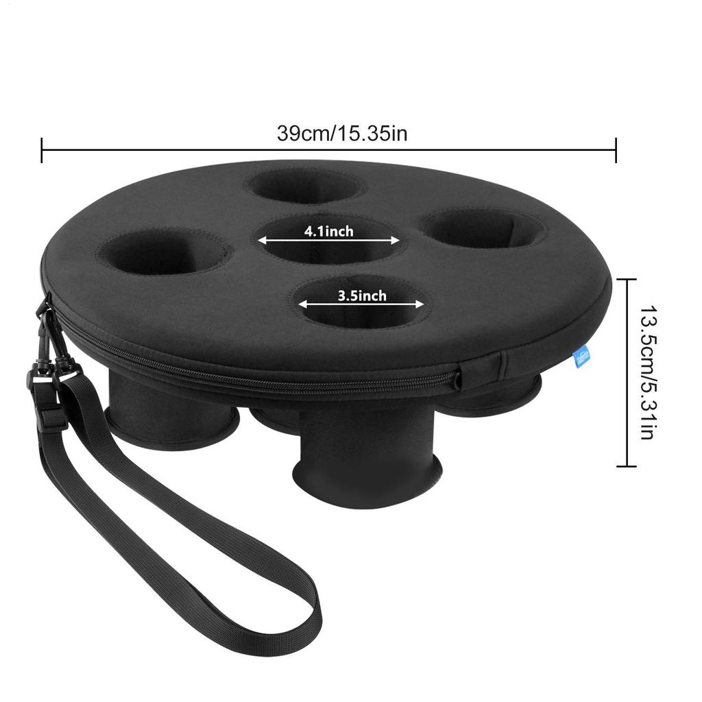 Pool Drink Floating Holder 5 Holes Pool Beverage Foam Floater Summer Spa Drink Tray Water Surface Floating Cup Holder Cup