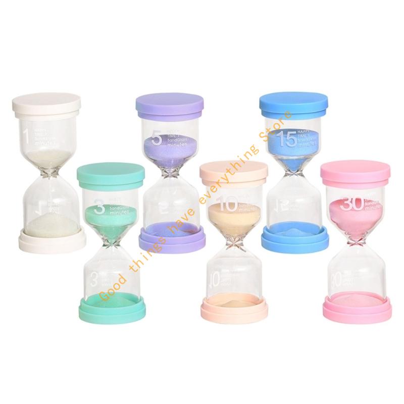 

Sand Timer Set 1min/3mins/5-mins/10mins/15mins/30mins for Coffee Making Cooking 55KF