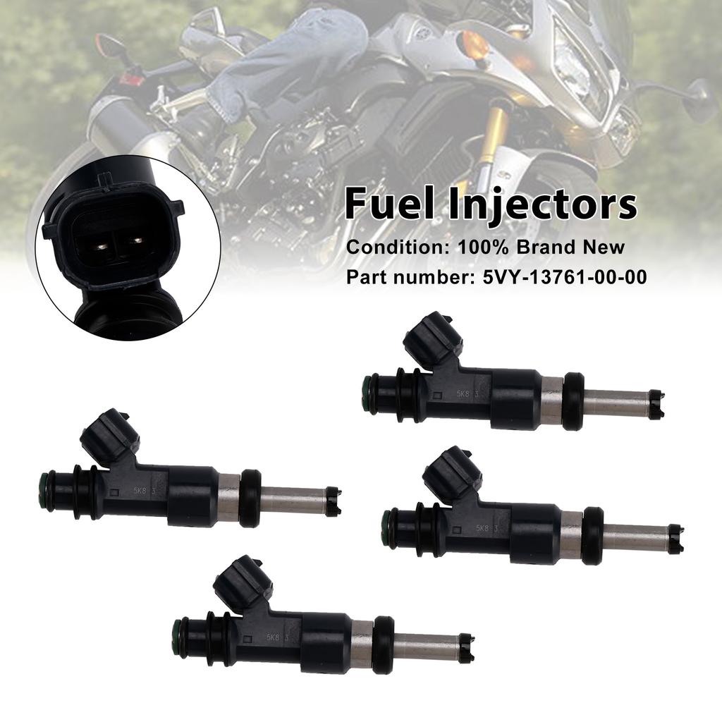 4PCS 5VY-13761-00-00 Fuel Injectors For Yamaha YZF-R1 2004-2006 FZS10