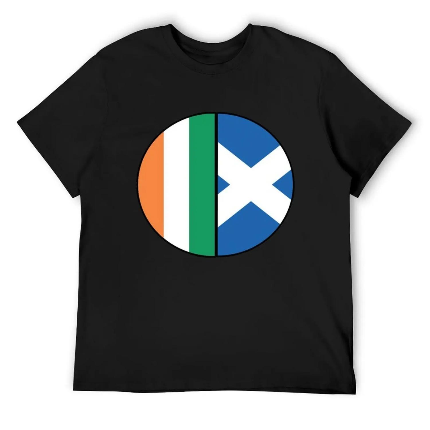 Half Irish & Half Scottish Heritage Chart T-Shirt quick-drying tops graphics mens graphic t-shirts S