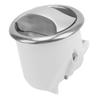 2 Set Toilet Mobile Door Lock 43mm Diameter Hole Opening Elegant Sliding Door Lock Kit for 15 To 18mm Thickness White